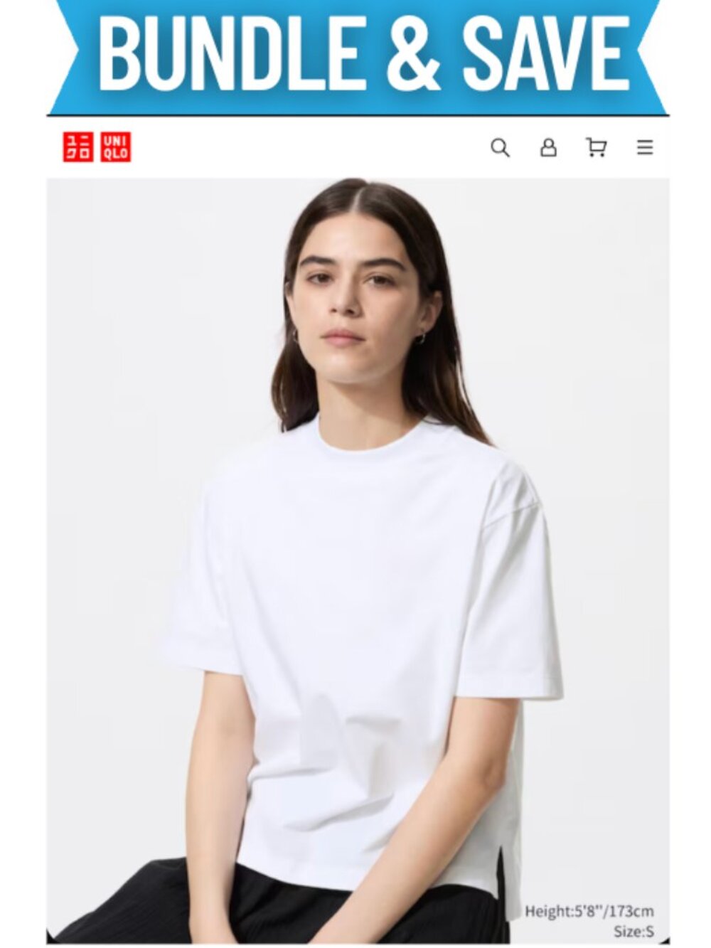 Uniqlo AIRism Cotton Short Sleeve T-Shirt